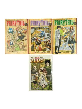 Fairy Tail Manga Lot Vol 1 2 3 & Zero English Books Hiro Mashima Kodansha Set